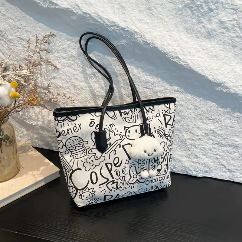 Korean Japanese Graffiti Shoulder Bag for Women