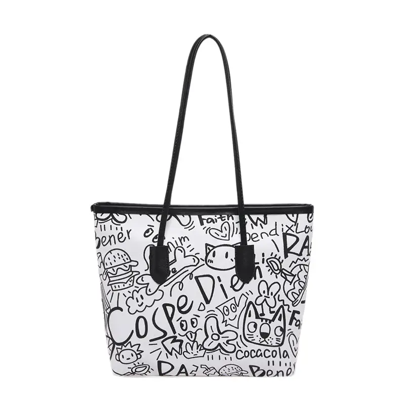 Korean Japanese Graffiti Shoulder Bag for Women