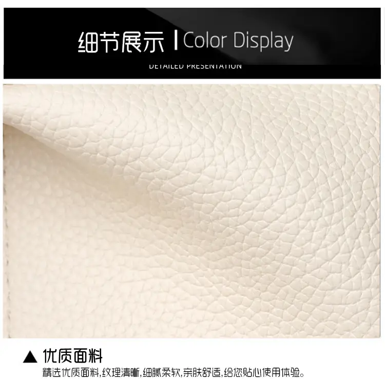 Women's 2-Piece Leather Underarm Bags Black White — feature 21
