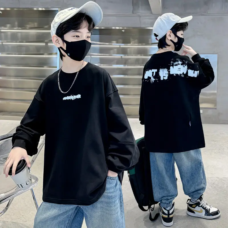 Boys Long Sleeve White T-Shirt Spring Autumn 2025 - Image 6