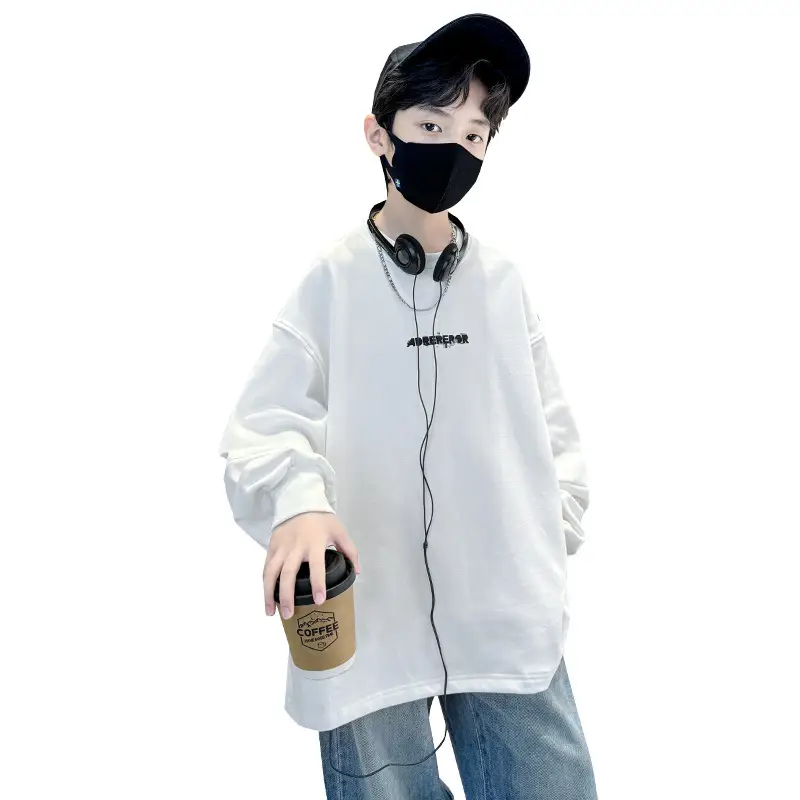 Boys Long Sleeve White T-Shirt Spring Autumn 2025 - Image 7