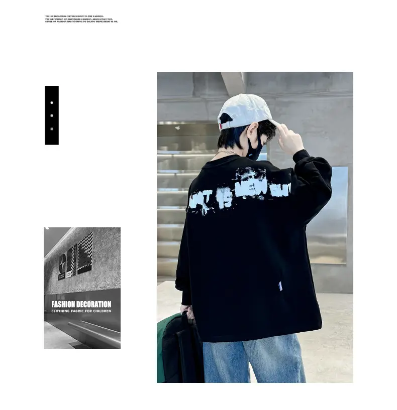 Boys Long Sleeve White T-Shirt Spring Autumn 2025 — feature 17