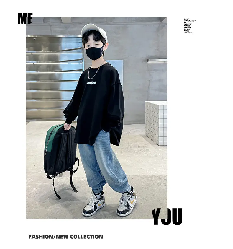 Boys Long Sleeve White T-Shirt Spring Autumn 2025 — feature 19
