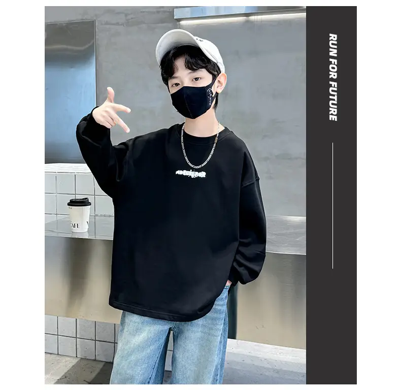 Boys Long Sleeve White T-Shirt Spring Autumn 2025 — feature 20