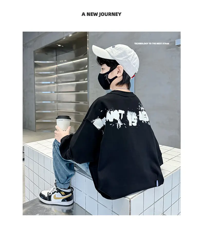 Boys Long Sleeve White T-Shirt Spring Autumn 2025 — feature 21