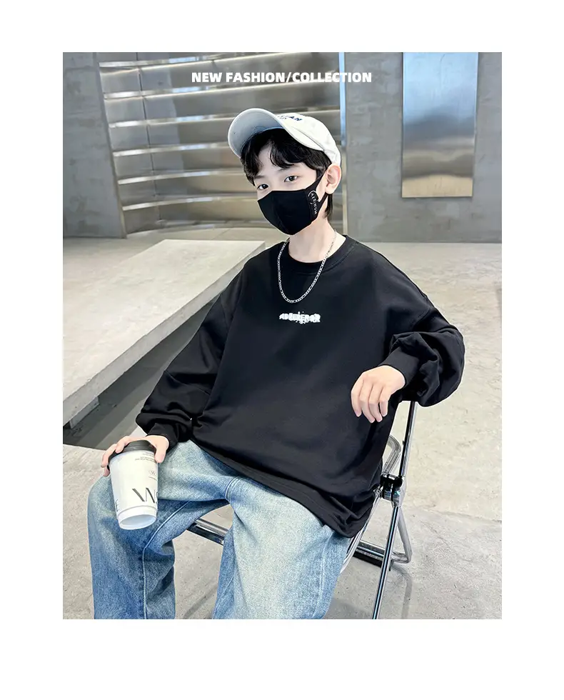 Boys Long Sleeve White T-Shirt Spring Autumn 2025 — feature 22