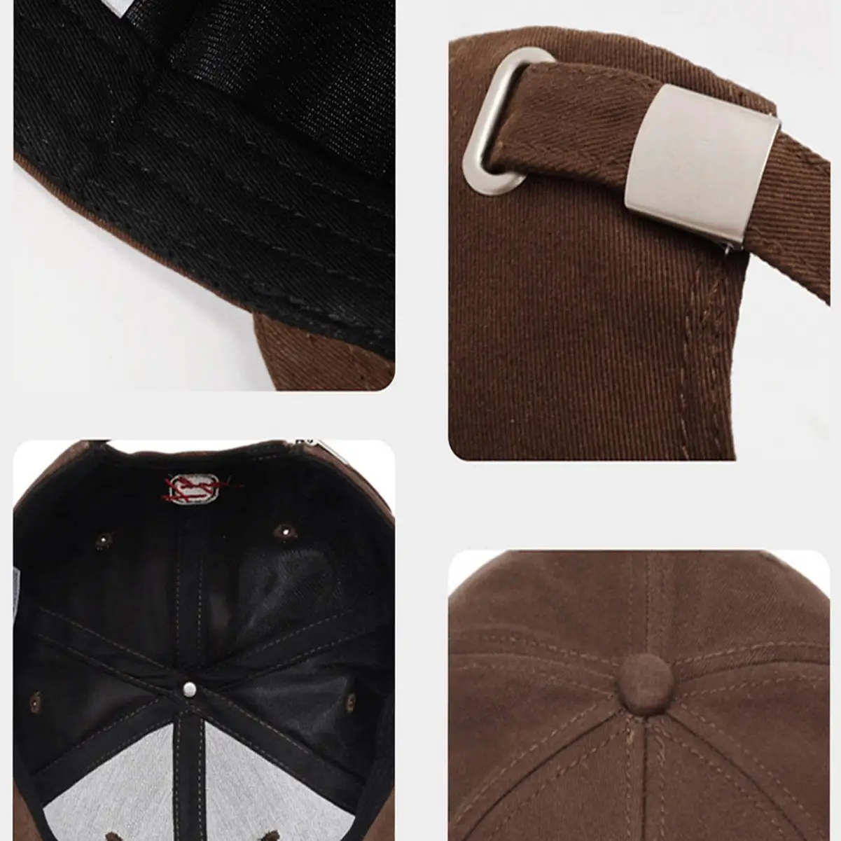 Men Duckbill Cap Brown Large Circumference - Image 9