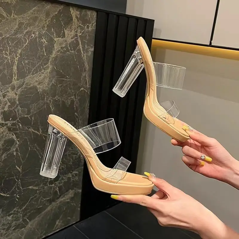 Women's Transparent Crystal High Heels Sandals 2025 - Image 6