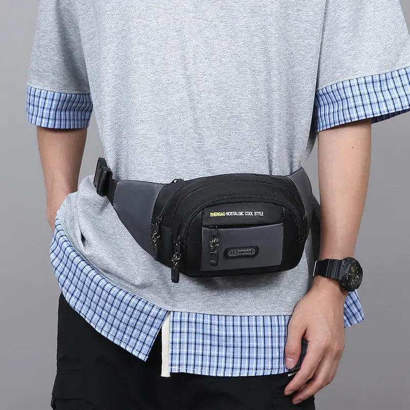 Men's Multi-Layer Phone Waist Bag Oxford Cloth - Image 7