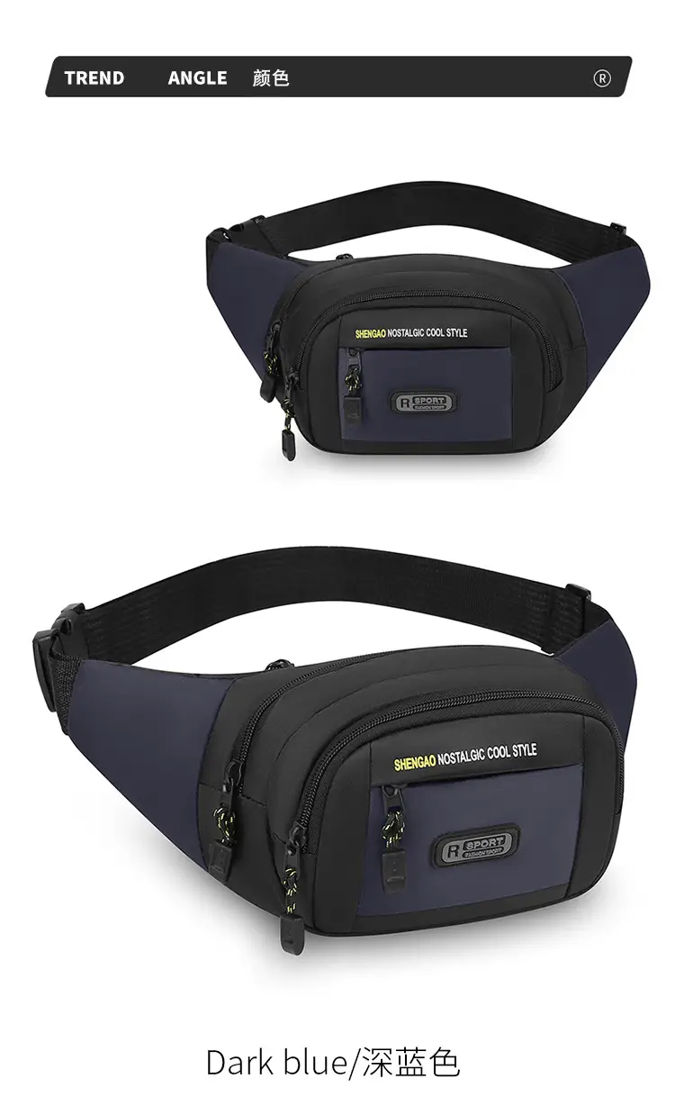 Men's Multi-Layer Phone Waist Bag Oxford Cloth — feature 10