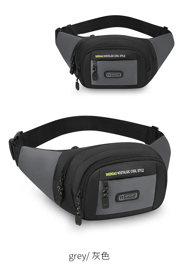 Men's Multi-Layer Phone Waist Bag Oxford Cloth — feature 13