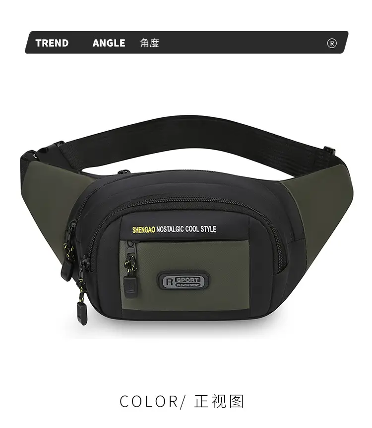 Men's Multi-Layer Phone Waist Bag Oxford Cloth — feature 14