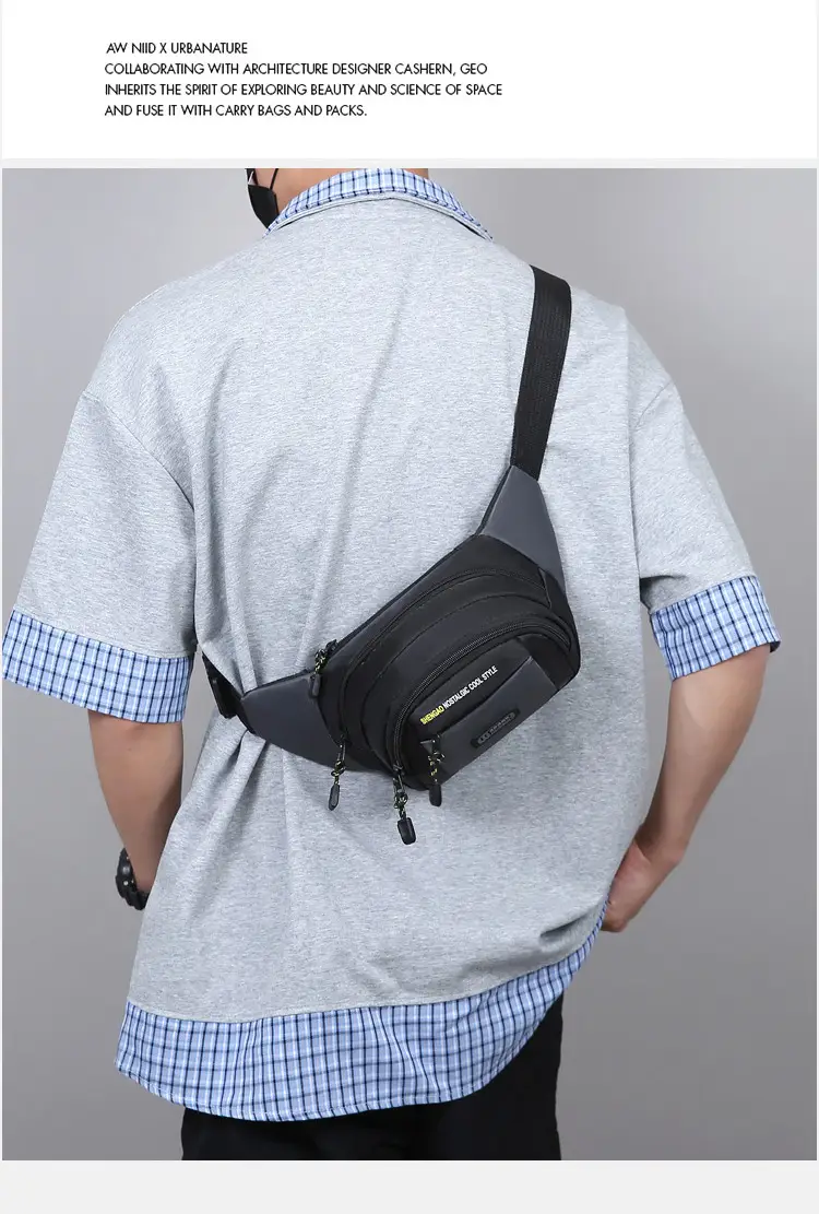 Men's Multi-Layer Phone Waist Bag Oxford Cloth — feature 26