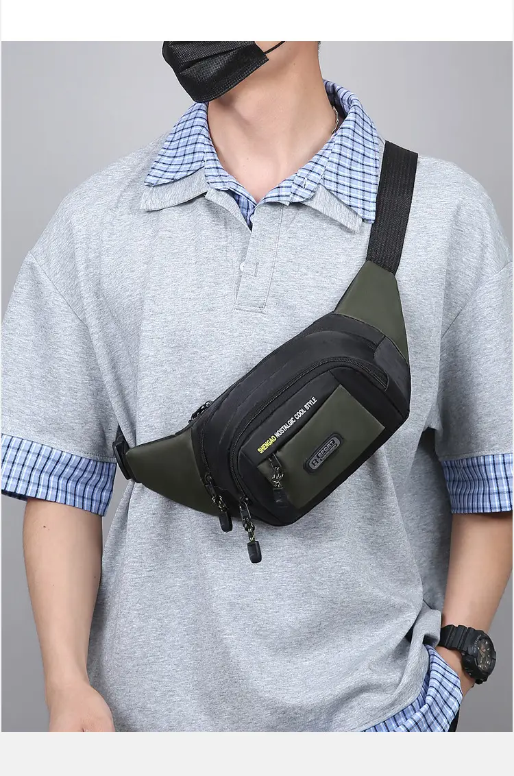 Men's Multi-Layer Phone Waist Bag Oxford Cloth — feature 29