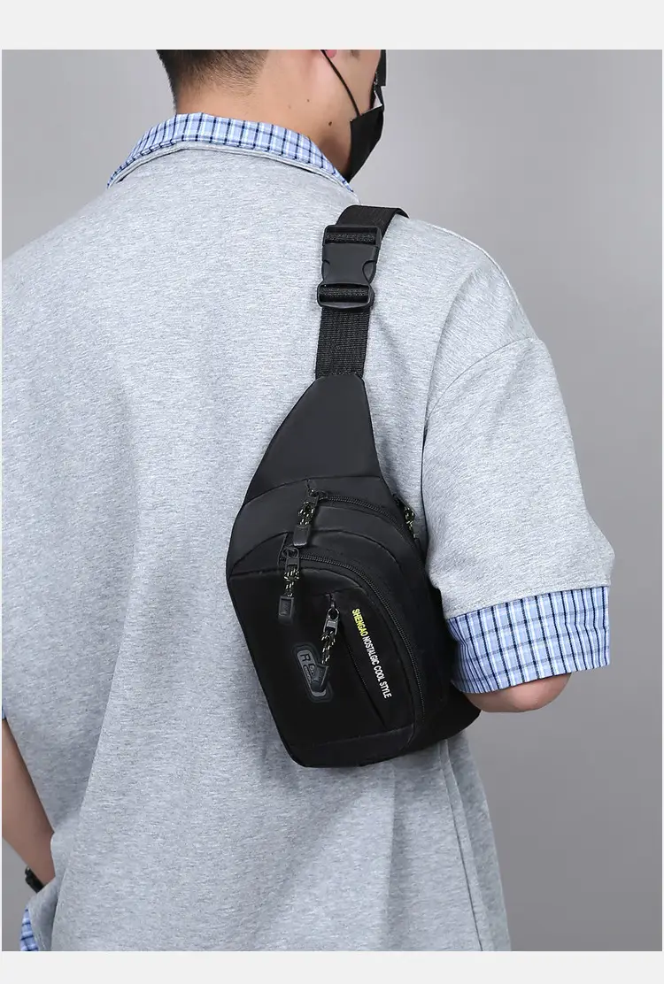 Men's Multi-Layer Phone Waist Bag Oxford Cloth — feature 30