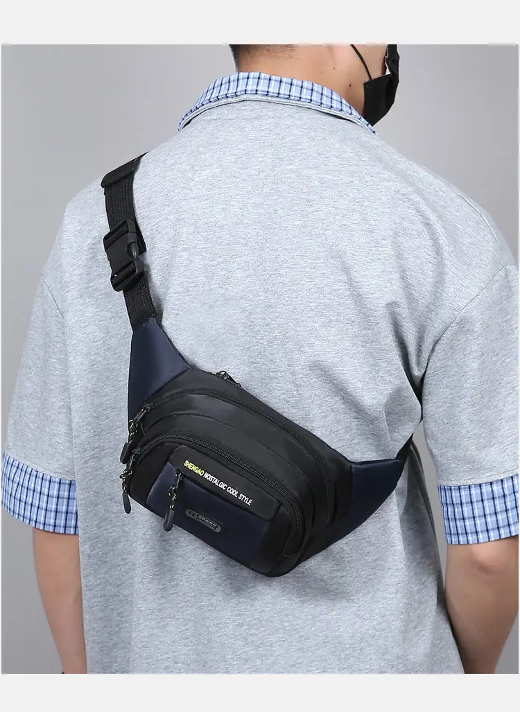 Men's Multi-Layer Phone Waist Bag Oxford Cloth — feature 32
