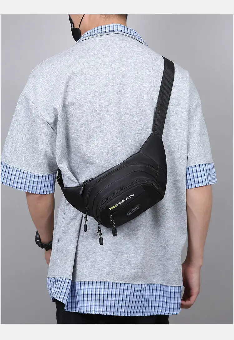 Men's Multi-Layer Phone Waist Bag Oxford Cloth — feature 35