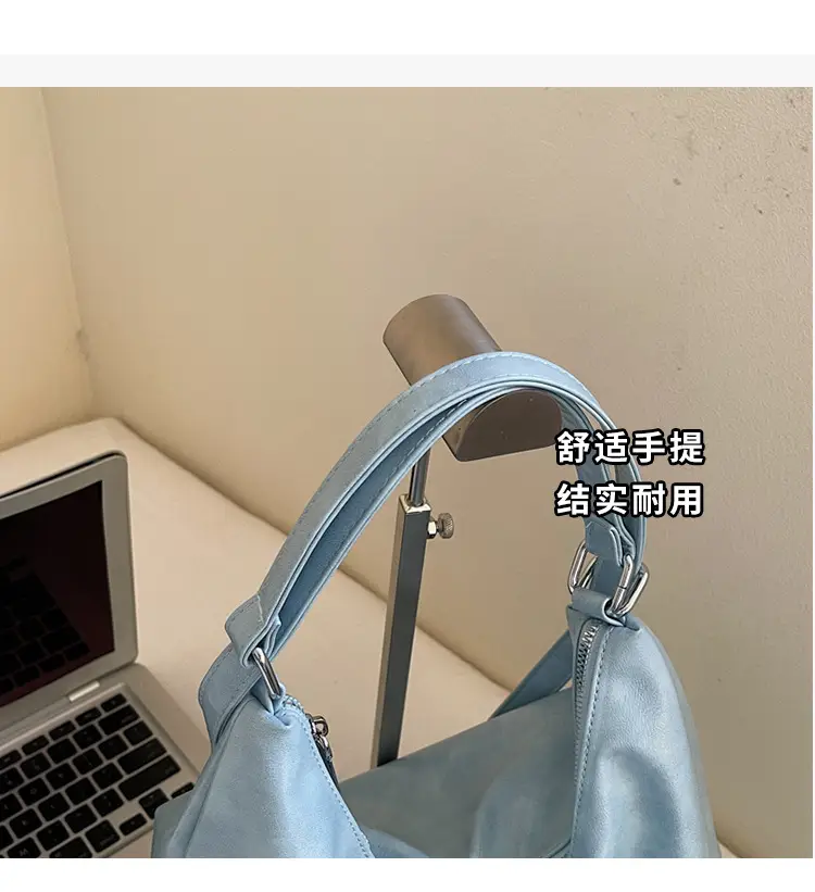 Women's Cream Leather Shoulder Tote Bag with Pearl Accents — feature 7