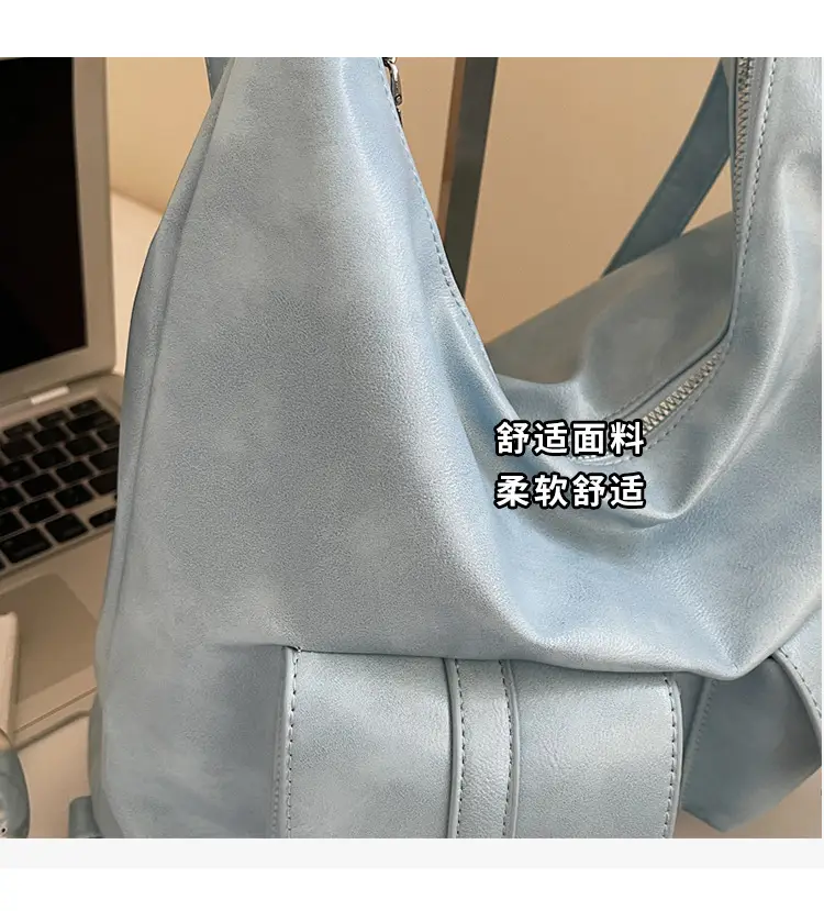 Women's Cream Leather Shoulder Tote Bag with Pearl Accents — feature 8