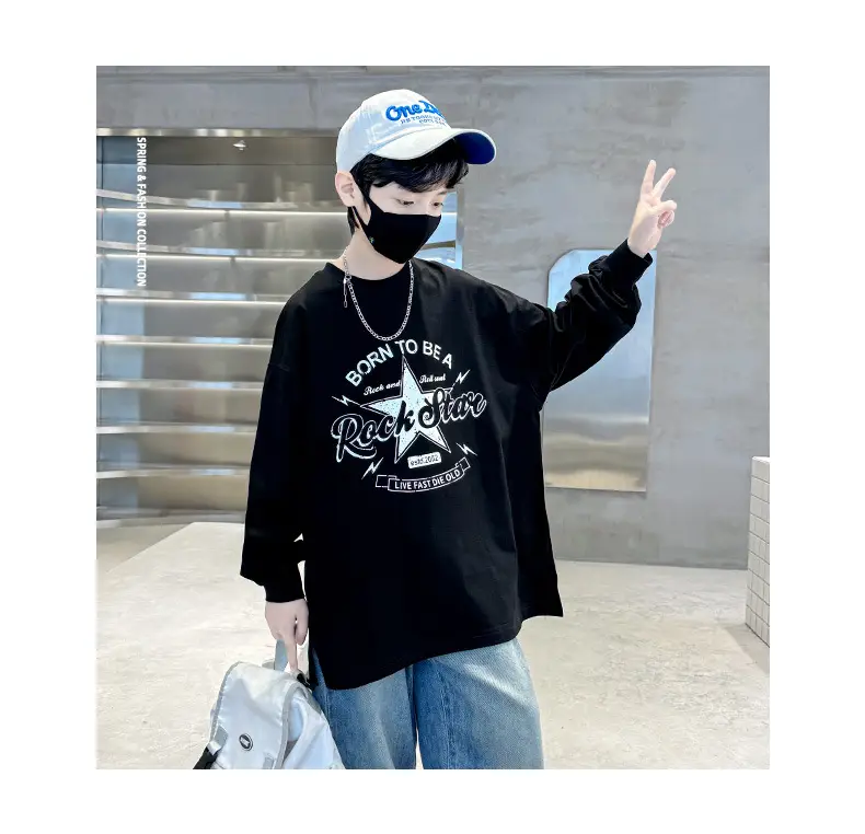Kids White Rock Star T-Shirt Medium Large — feature 18