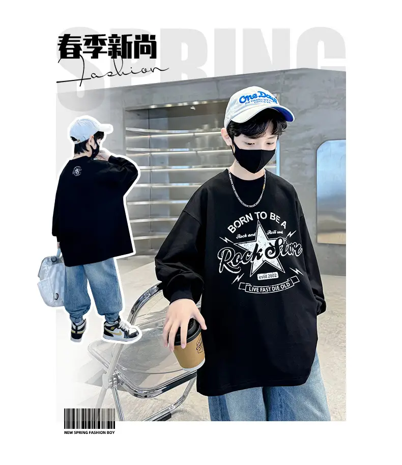 Kids White Rock Star T-Shirt Medium Large — feature 4