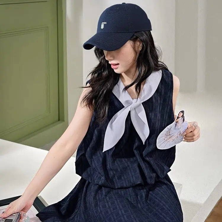 Maroon Korean Style Baseball Cap for Women Spring Summer - Image 9