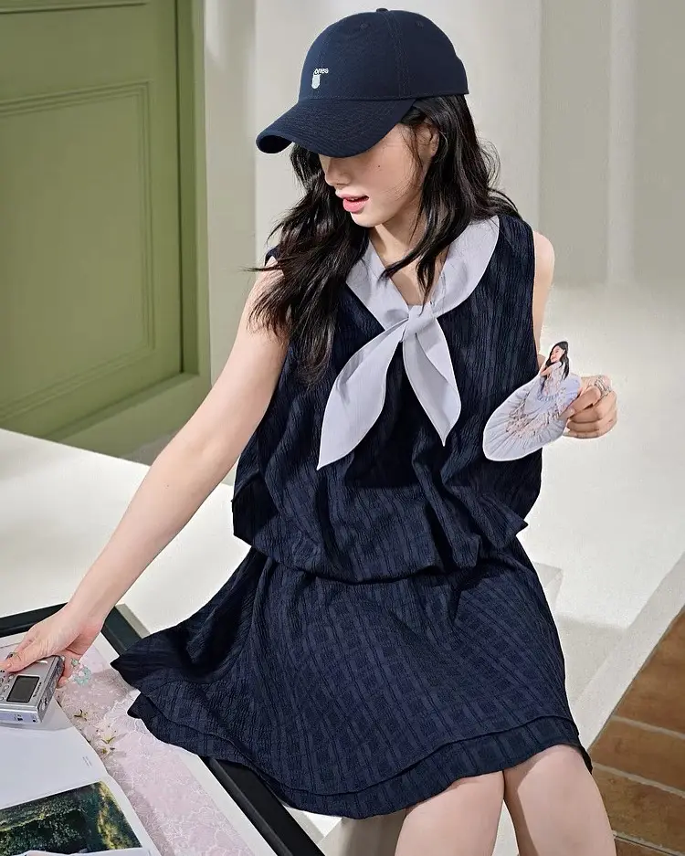 Maroon Korean Style Baseball Cap for Women Spring Summer — feature 1