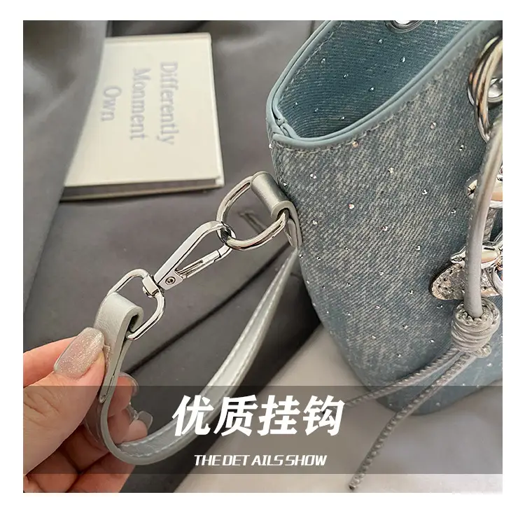 Blue Starry Handbag for Women with Adjustable Strap — feature 14