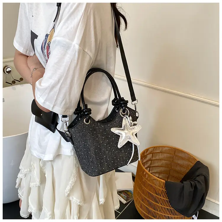 Blue Starry Handbag for Women with Adjustable Strap — feature 16