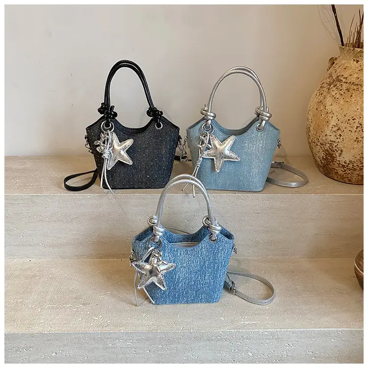 Blue Starry Handbag for Women with Adjustable Strap — feature 2