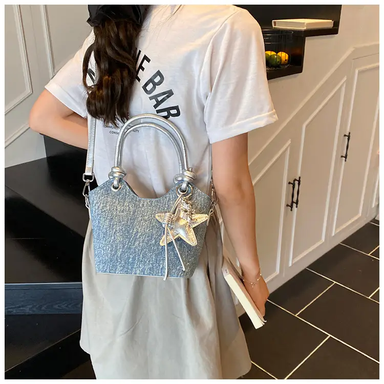 Blue Starry Handbag for Women with Adjustable Strap — feature 20