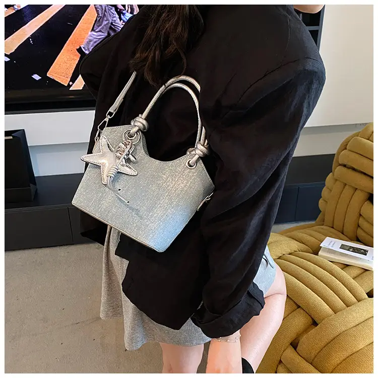 Blue Starry Handbag for Women with Adjustable Strap — feature 23