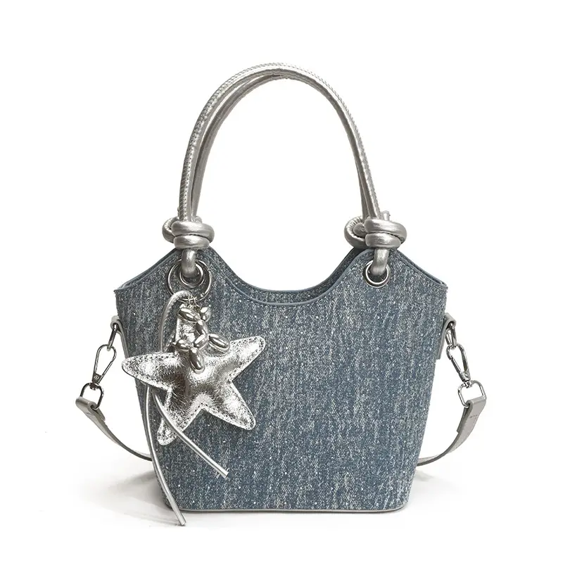 Blue Starry Handbag for Women with Adjustable Strap - Image 2