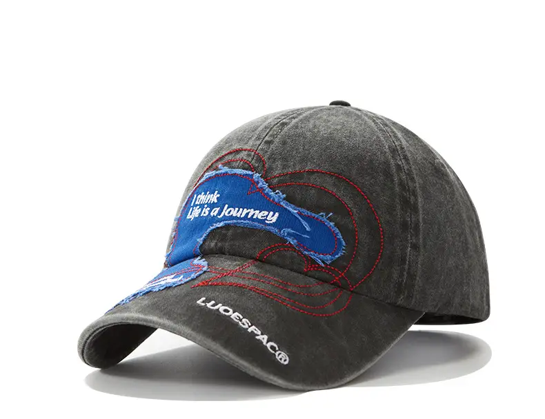Women Retro Baseball Cap with Heart Embroidery Large Head — feature 10