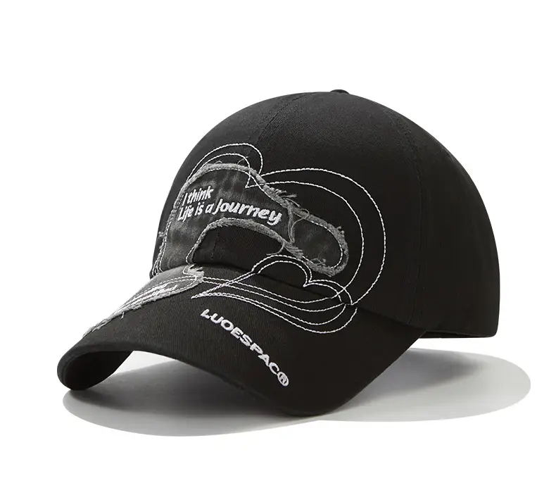 Women Retro Baseball Cap with Heart Embroidery Large Head — feature 15