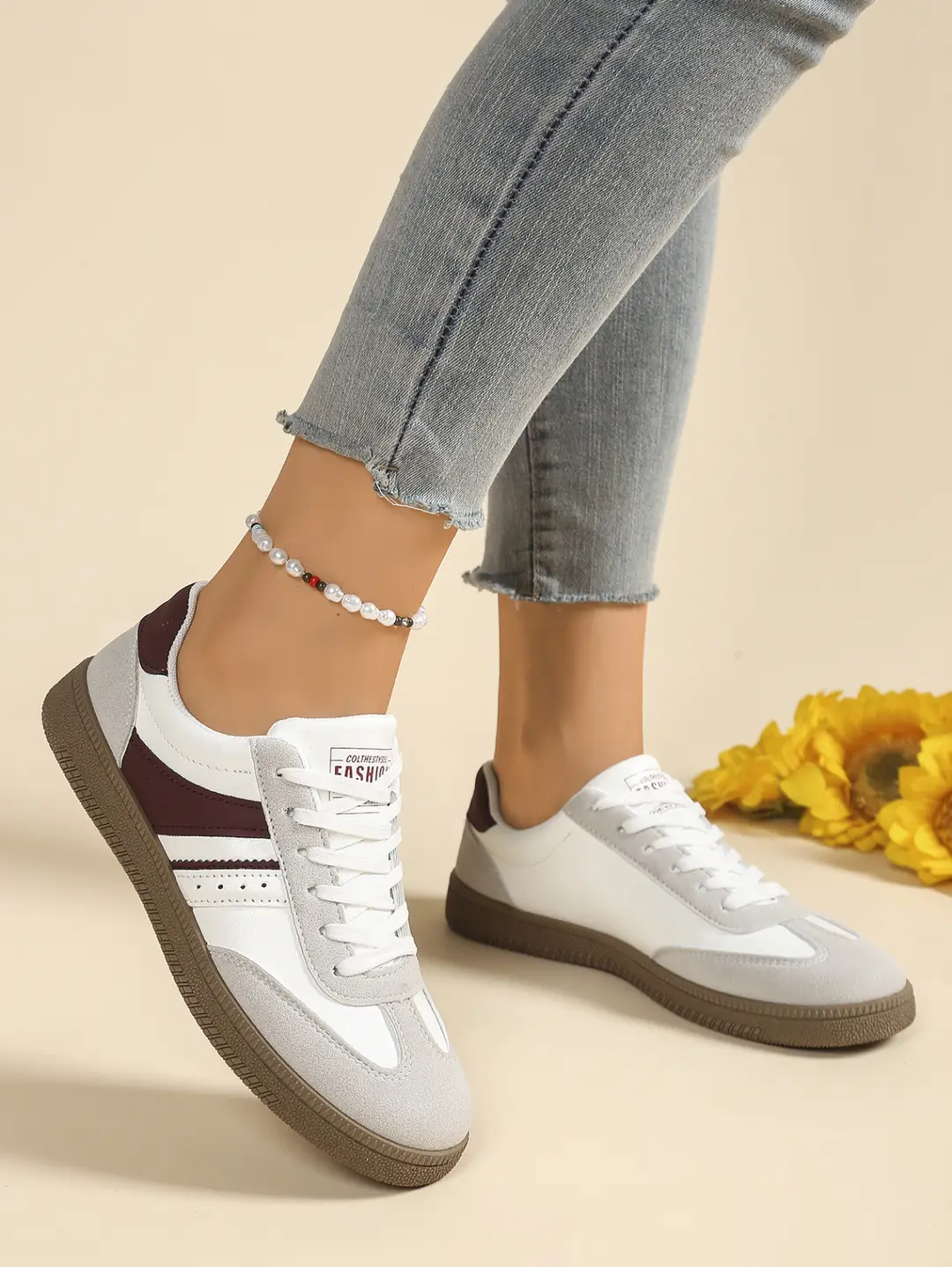 Amazon Retro German Training Shoes for Women 2025 Spring New Lace-Up Fashion Casual Sports Shoes Thick-Soled Sneakers Export — feature 10