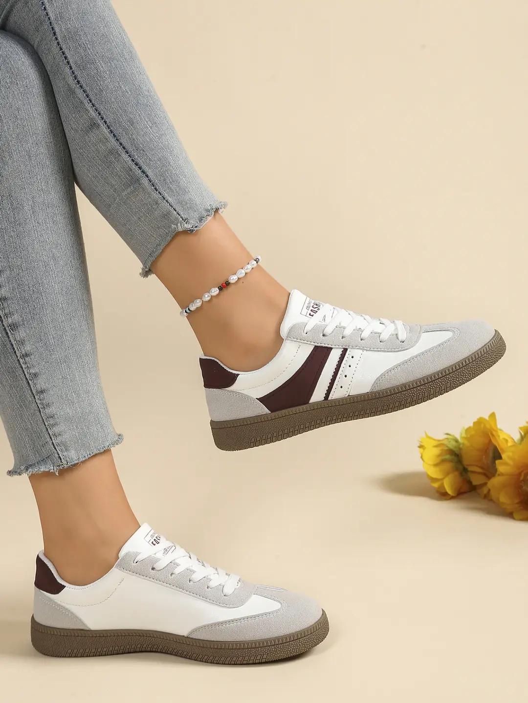 Amazon Retro German Training Shoes for Women 2025 Spring New Lace-Up Fashion Casual Sports Shoes Thick-Soled Sneakers Export — feature 6