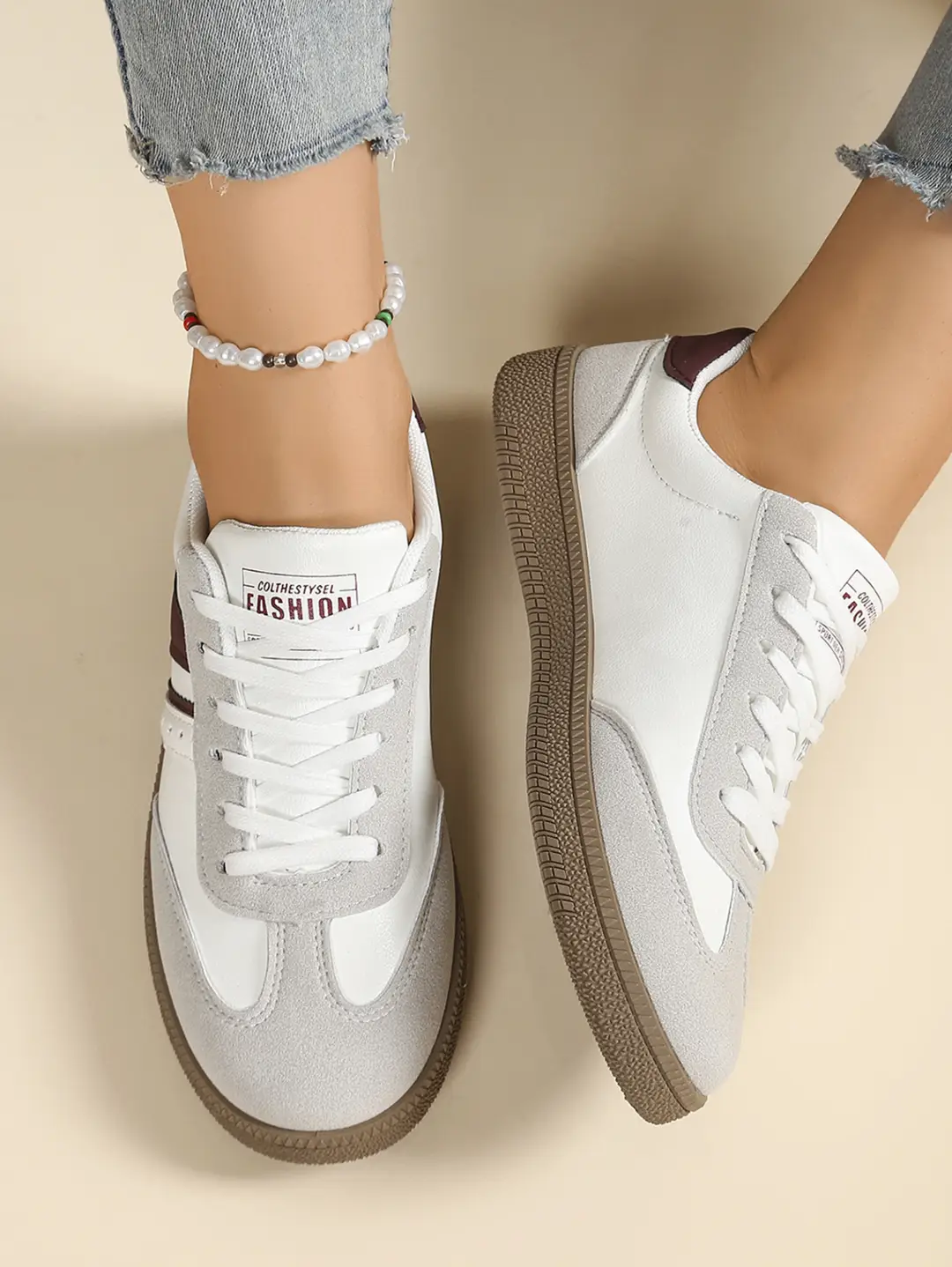 Amazon Retro German Training Shoes for Women 2025 Spring New Lace-Up Fashion Casual Sports Shoes Thick-Soled Sneakers Export — feature 7