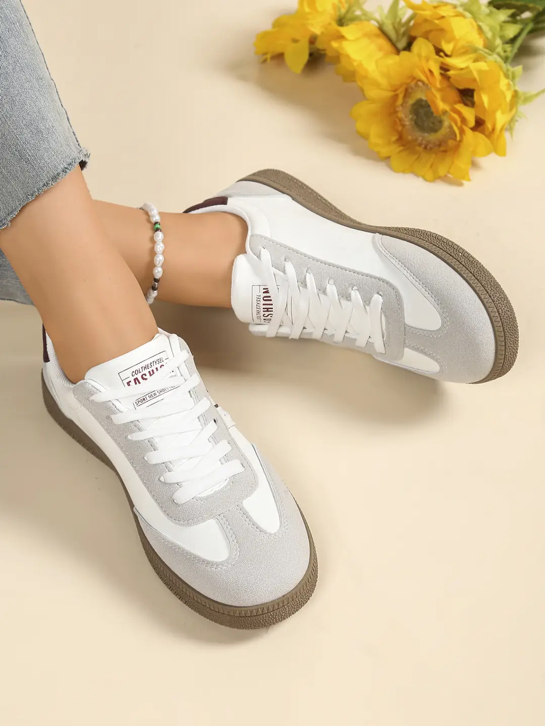 Amazon Retro German Training Shoes for Women 2025 Spring New Lace-Up Fashion Casual Sports Shoes Thick-Soled Sneakers Export — feature 8