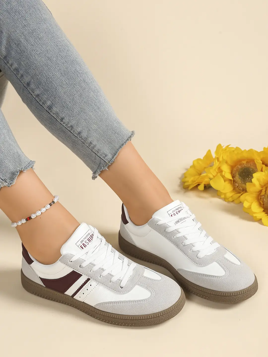 Amazon Retro German Training Shoes for Women 2025 Spring New Lace-Up Fashion Casual Sports Shoes Thick-Soled Sneakers Export — feature 9