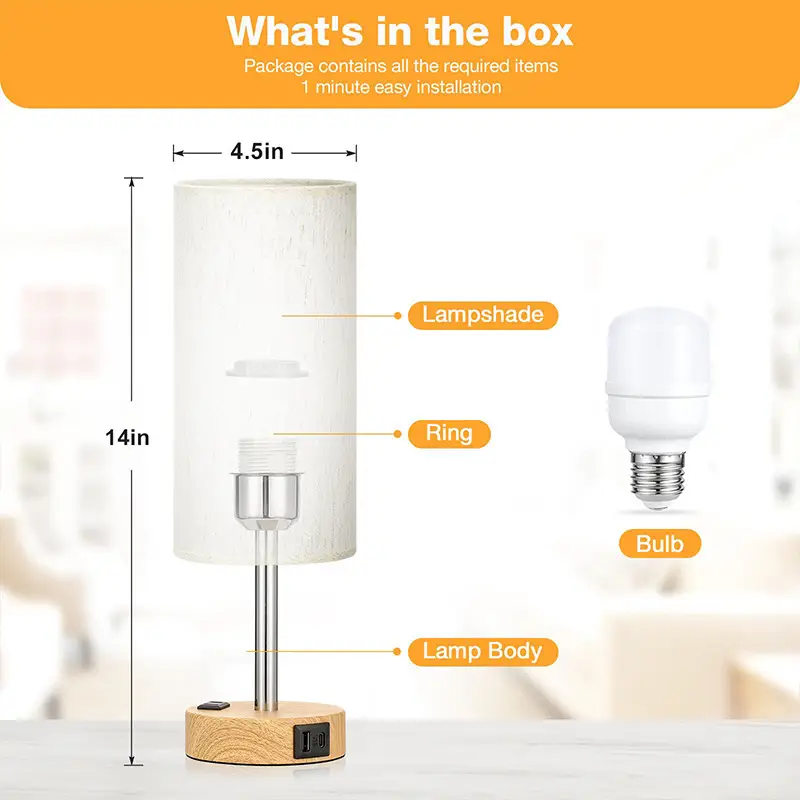 Wooden Touch Dimming Night Light for Bedside — feature 2