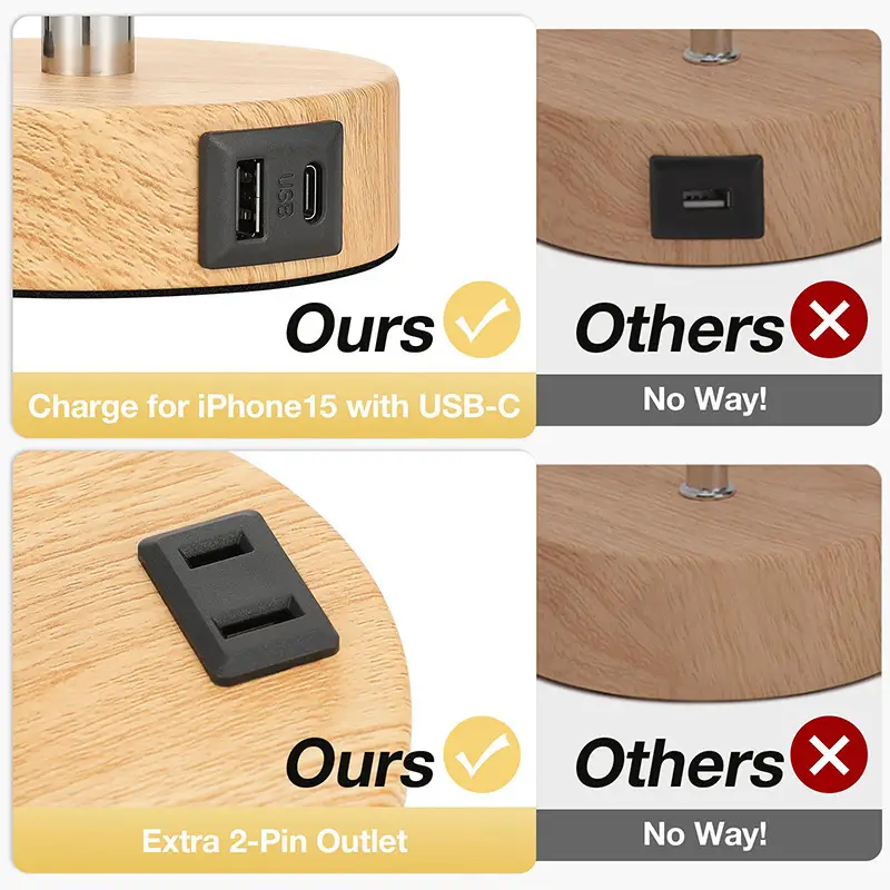 Wooden Touch Dimming Night Light for Bedside — feature 5