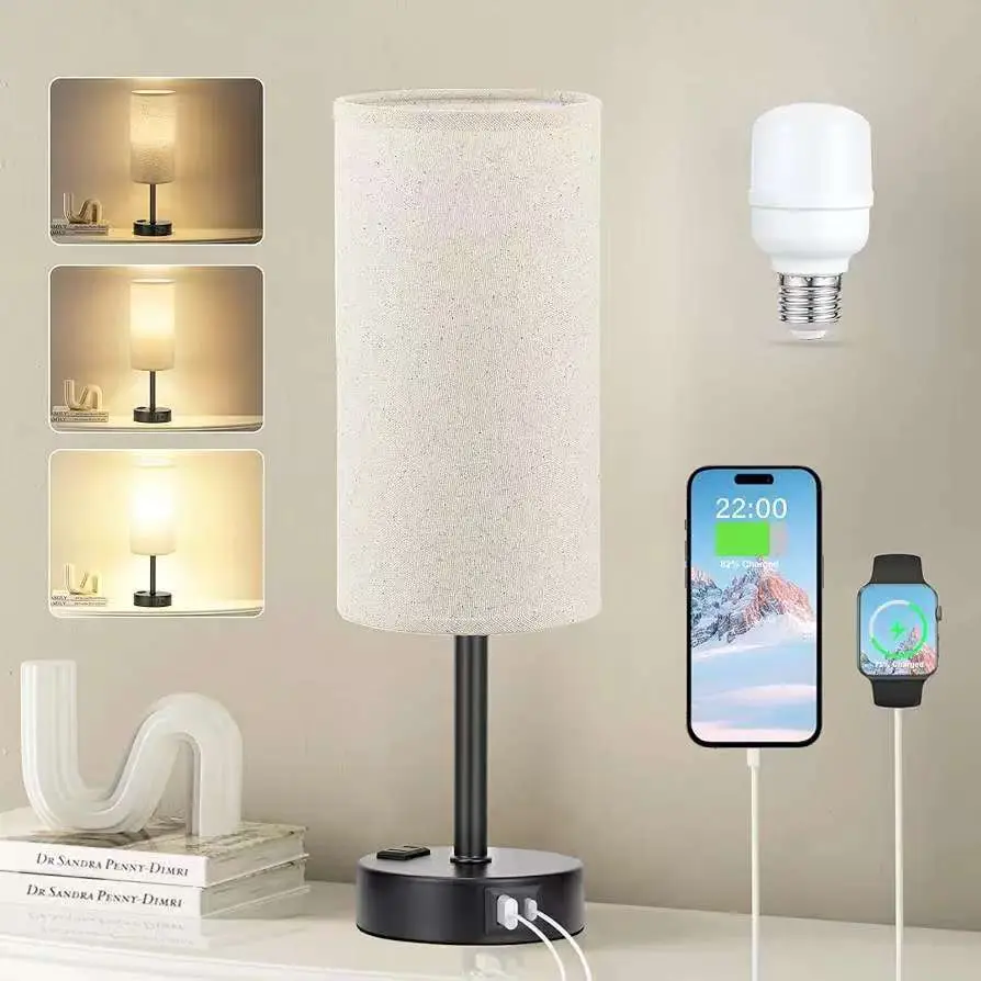 Wooden Touch Dimming Night Light for Bedside - Image 3