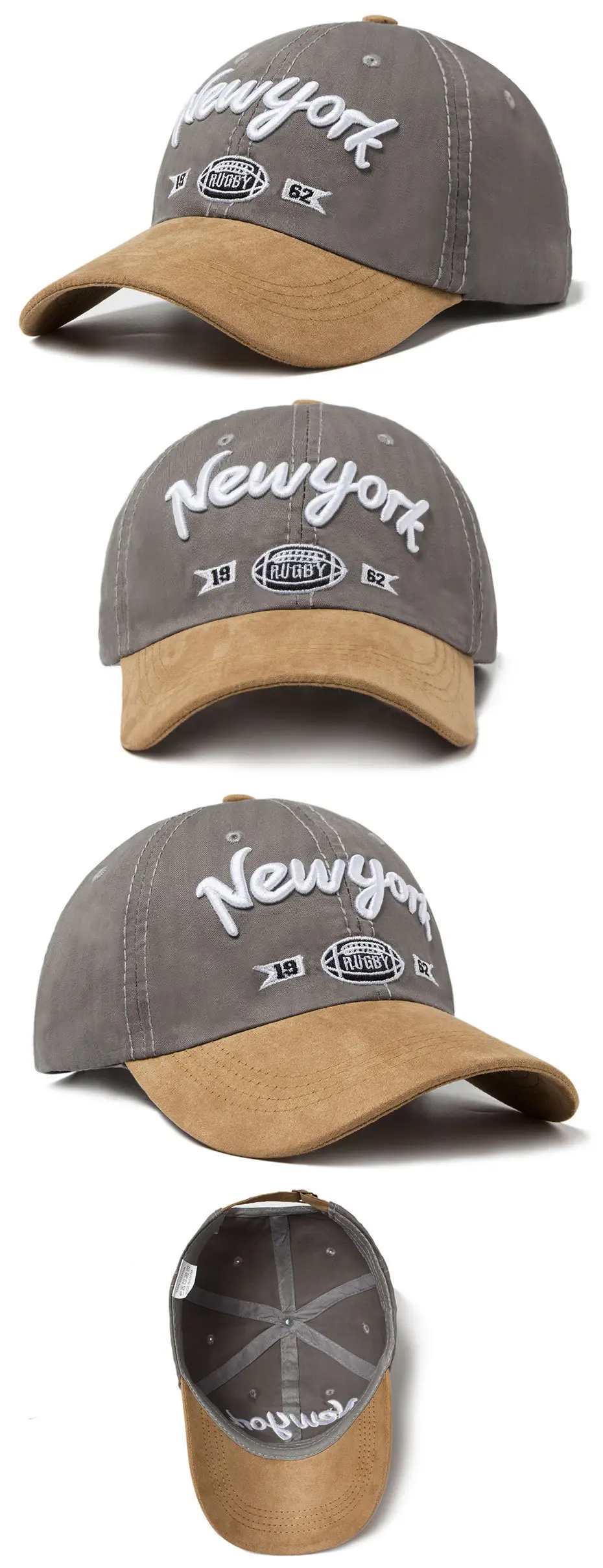 Black Korean Style Baseball Cap with White Embroidery — feature 4