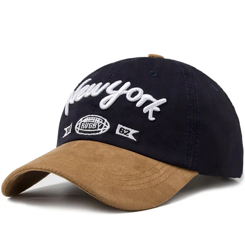Black Korean Style Baseball Cap with White Embroidery - Image 2