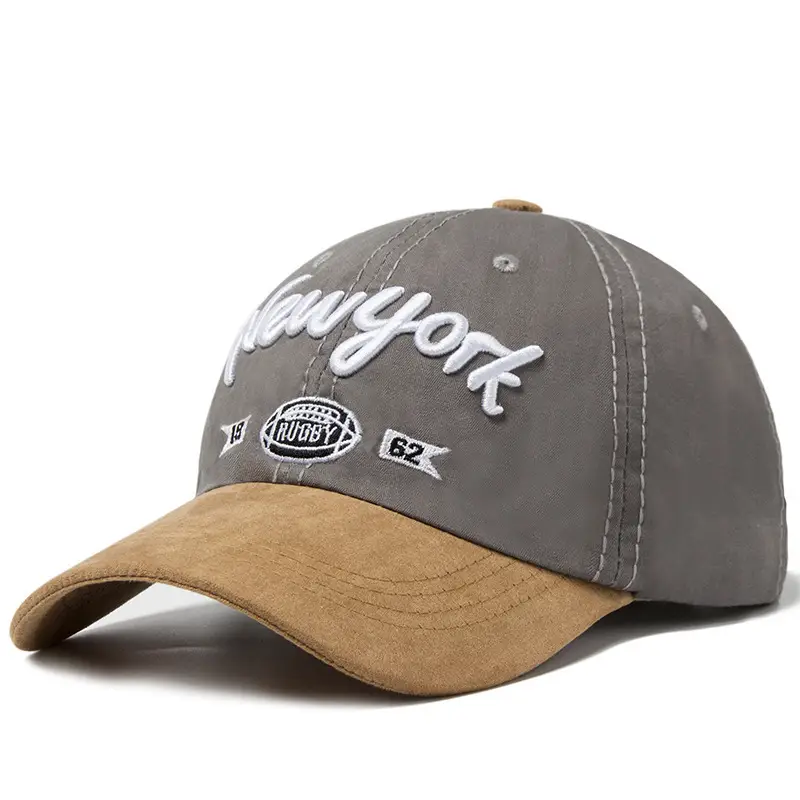 Black Korean Style Baseball Cap with White Embroidery - Image 3
