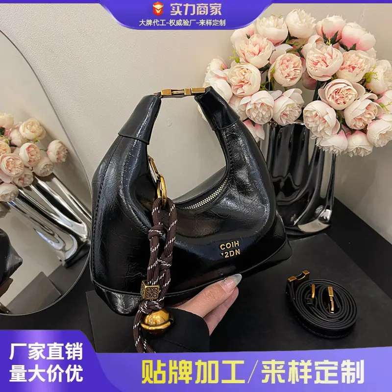 Korean Style Black Leather Handbag for Women 2025 - Image 5