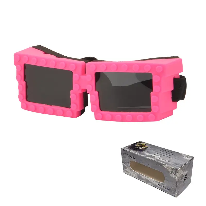 Anti-UV Windproof Dog Goggles with Building Blocks - Image 2