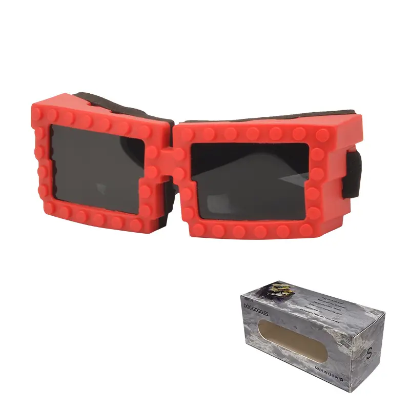 Anti-UV Windproof Dog Goggles with Building Blocks - Image 4