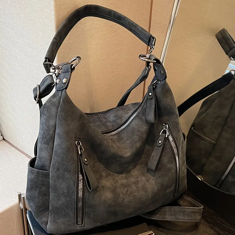 Women's Niche Texture Crossbody Bag Brown Leather